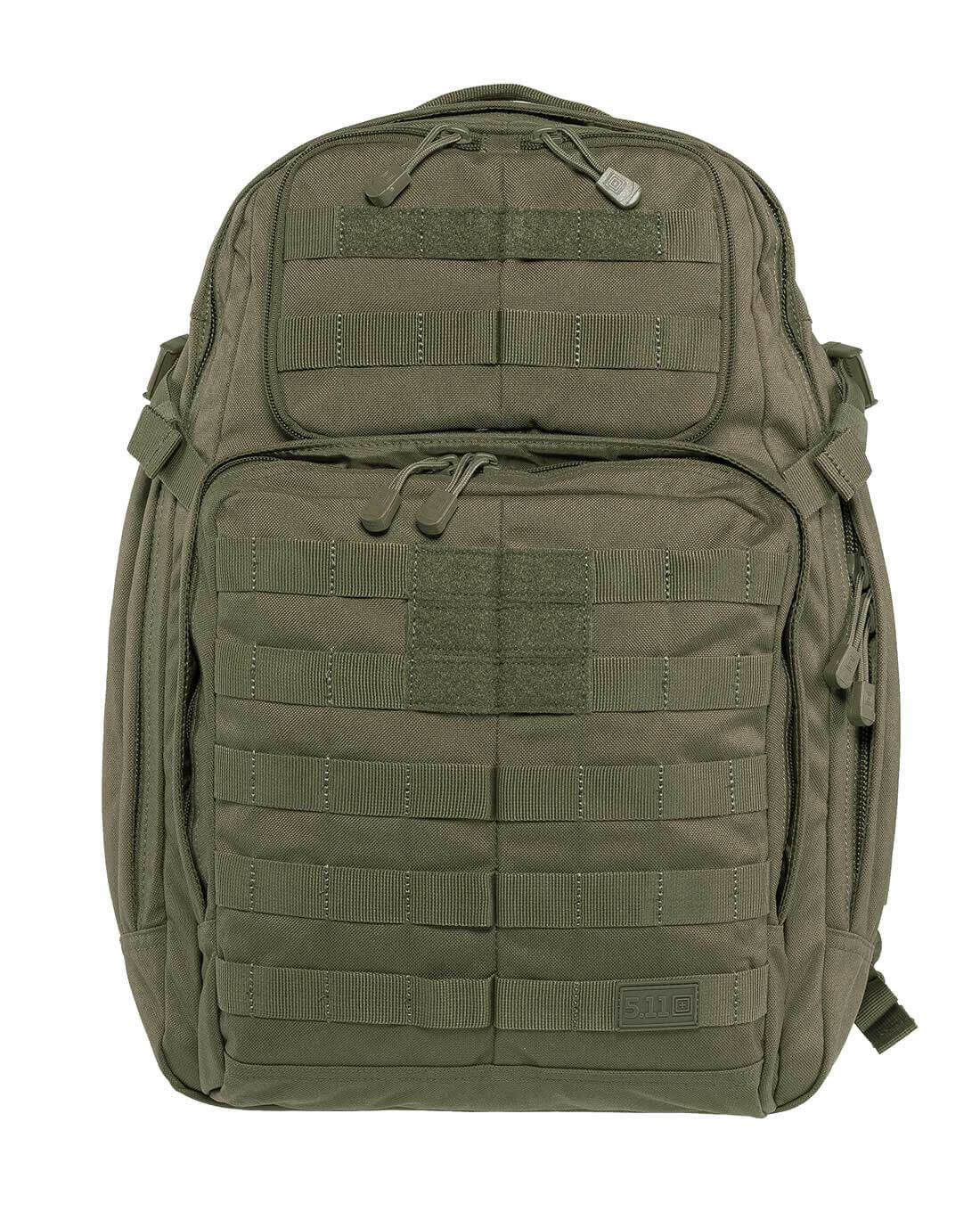 کوله پشتی تاکتیکال ۵.۱۱ (5.11 Tactical) مدل Rush 24 2.0 رنگ سبز رنجر (Ranger Green)، ظرفیت ۳۷ لیتر